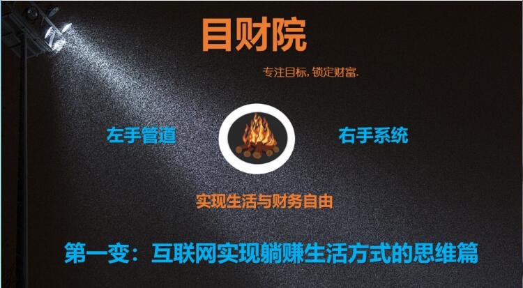 《目财36变》第一变：互联网实现躺赚生活方式的思维篇